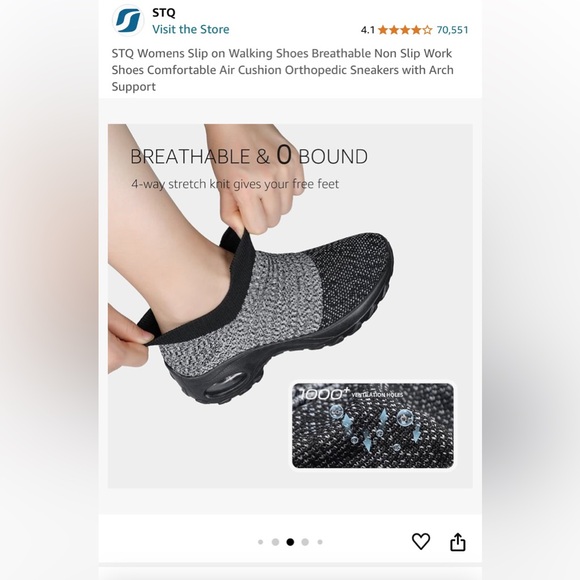 Women’s Size 10 Slip-On Walking Shoes - Picture 4 of 5